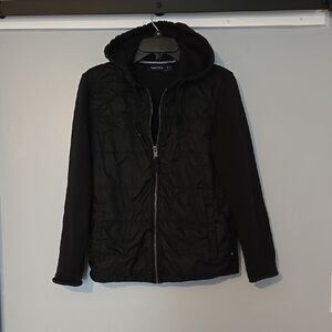 Nautica Men's Black Hooded Jacket